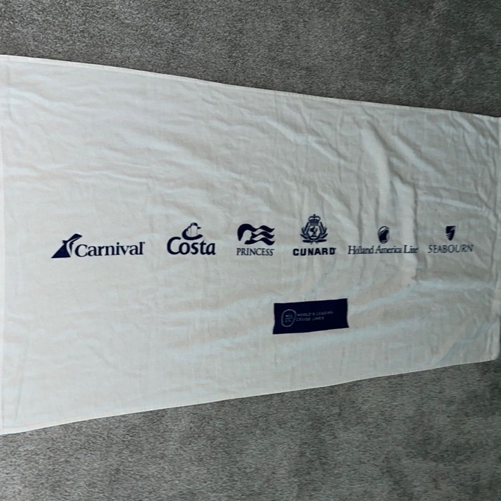 Carnival Costa Princess Cunard Holland America Seabourn Cruise beach towel 29x58